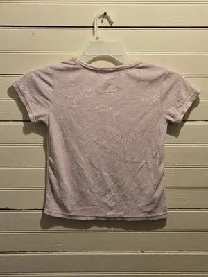 Juicy Couture Shirt Girls 7/8 Pink Sleepwear Short Sleeve Rhinestone Logo Top - Apparel