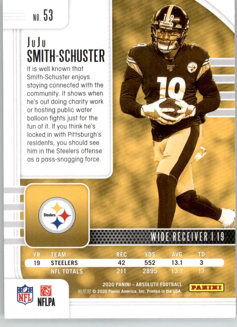 JuJu Smith-Schuster - 2020 Panini Absolute - #53 - Retail Football
