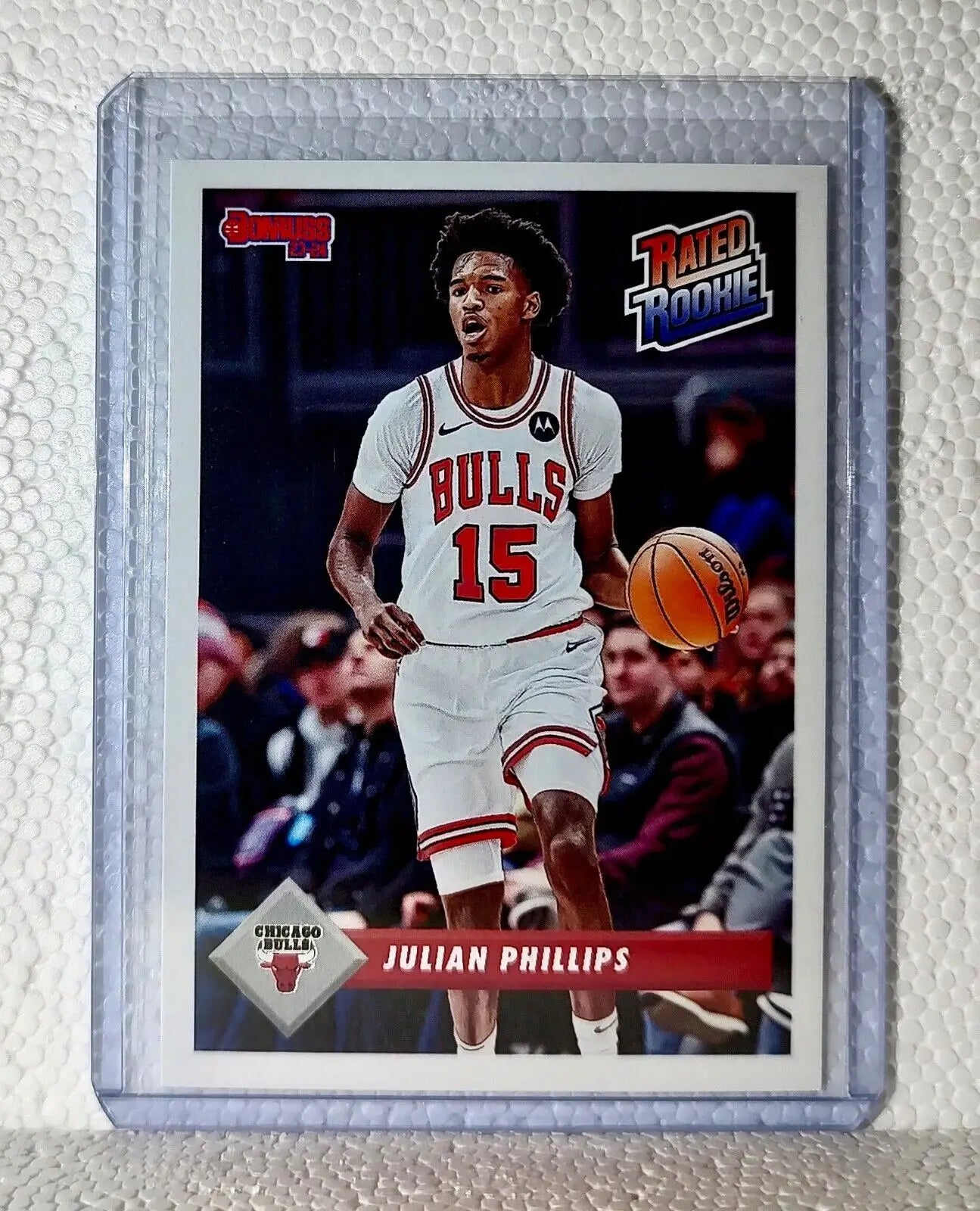 Julian Phillips 2023-24 Panini NBA #34 Rated Rookie Retro Card Bulls 1/715