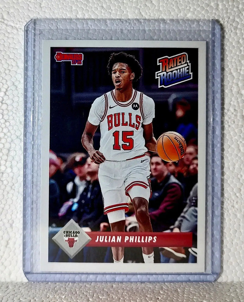 Julian Phillips 2023-24 Panini NBA #34 Rated Rookie Retro Card Bulls 1/715