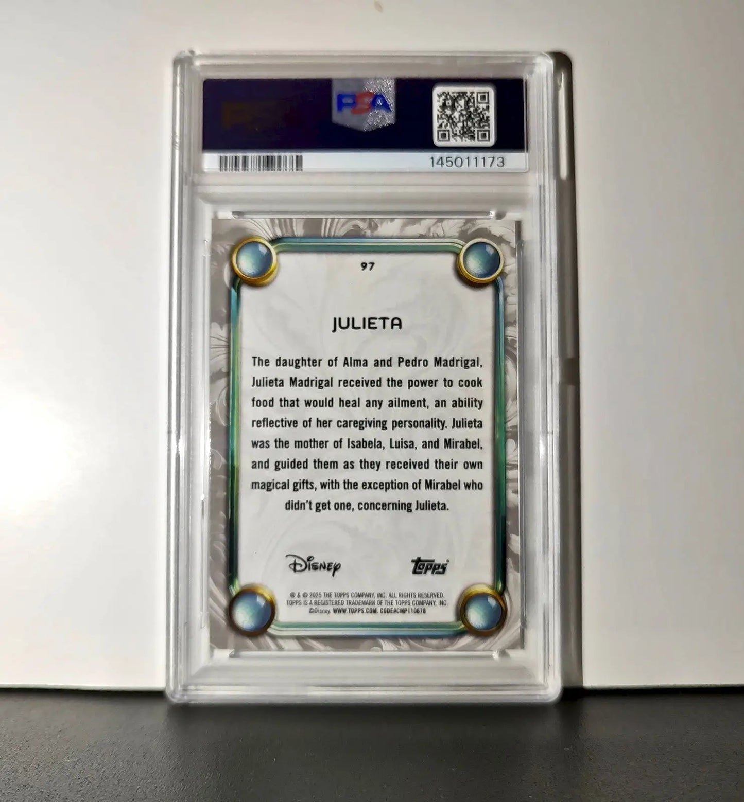 Julieta 2025 Topps Disney Wonder #97 Winter Variant Card Encanto PSA 9 - Non-Sports Card Single