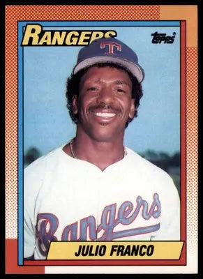Julio Franco 1990 Topps #550 Texas Rangers - Baseball Card Single