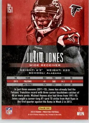 Julio Jones - 2014 Panini Prestige - #151 - Football - Football Card Single