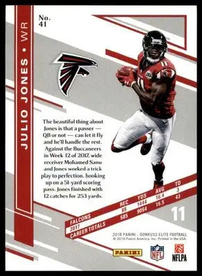 Julio Jones 2018 Donruss Elite #41 Atlanta Falcons - Football Card Single