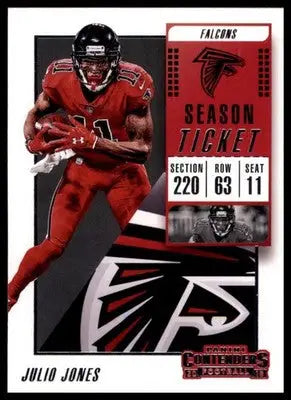 Julio Jones 2018 Panini Contenders #94 Atlanta Falcons - Football Card Single