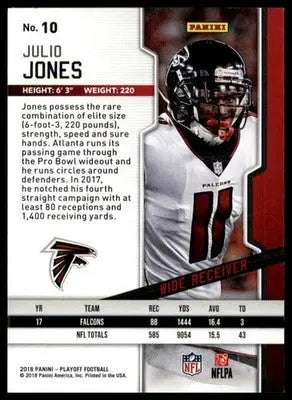 Julio Jones 2018 Panini Playoff #10 Atlanta Falcons - Football Card Single