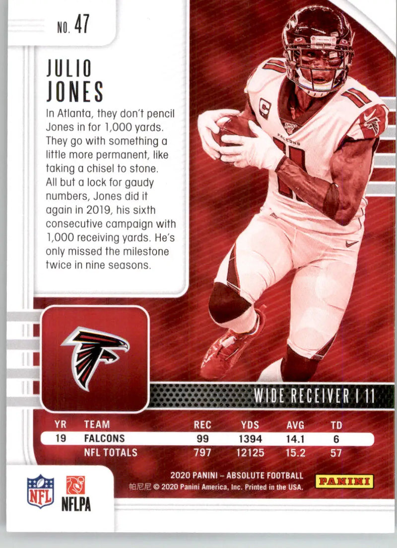 Julio Jones - 2020 Panini Absolute - #47 - Retail Football