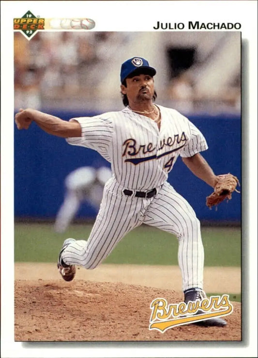 Julio Machado 1992 Upper Deck MLB #479 Baseball Card Milwaukee Brewers - Baseball Card Single