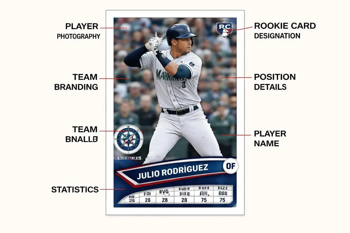 Julio Rodriguez Mariners rookie card, Topps 2023 Series 1 base set