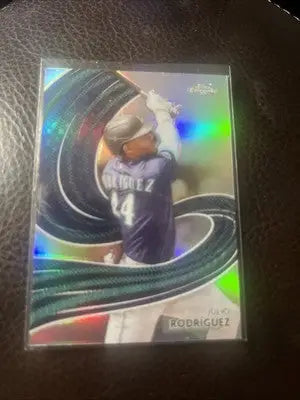 Baseball card of Julio Rodriguez Strokes S-18 Insert 2024 Topps Chrome Baseball Mariners