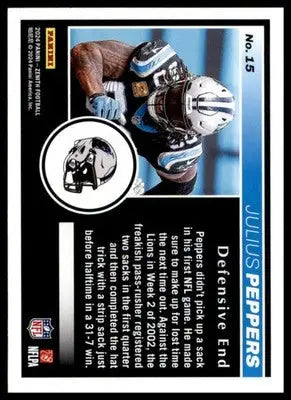 Julius Peppers 2024 Panini Zenith Retail #15 Carolina Panthers - Football Card Single