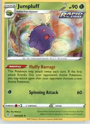 Jumpluff - SWSH07: Evolving Skies - 004/203 - Holo NM - Pokémon Card Single