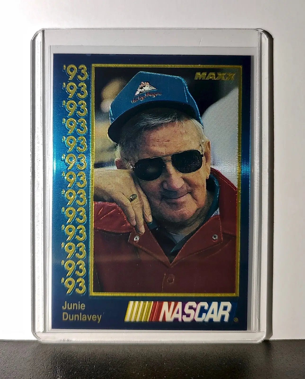 Junie Donlavey 1993 Maxx Premier Plus Racing #120 NASCAR Card Donlavey Racing - Racing Card Single
