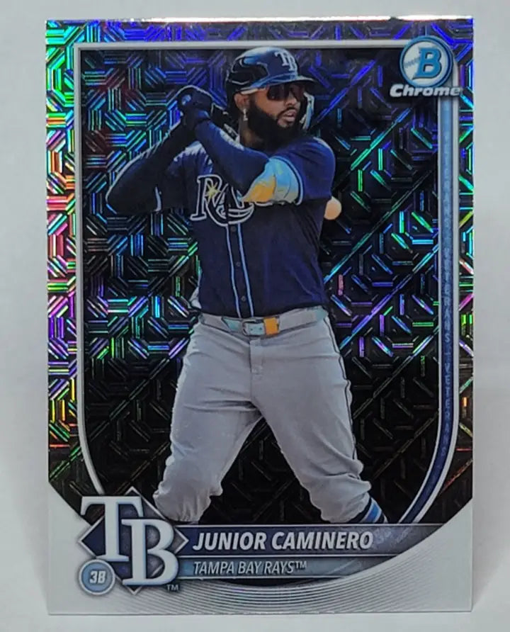 Junior Caminero #13 Topps Bowman 2025 - Bowman Chrome Mojo Refractor - Baseball Card Single