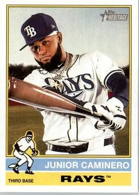Junior Caminero - 2025 Topps Heritage - #280 - Baseball - Baseball Card Single