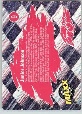 Junior Johnson - 1992 Maxx Red - #9 - Sam Bass Racing - Racing Card Single