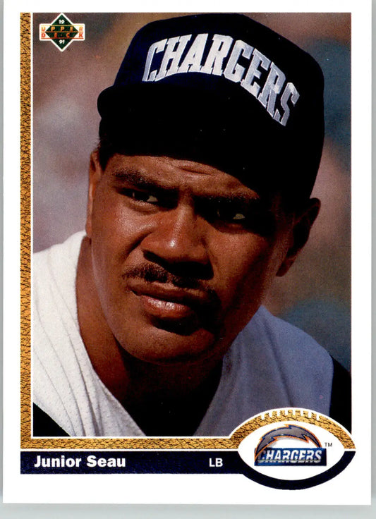 Junior Seau - 1991 Upper Deck - #343 - Football - Football Card Single