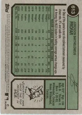 Jurickson Profar - 2023 Topps Heritage - #613 - Baseball - Baseball Card Single
