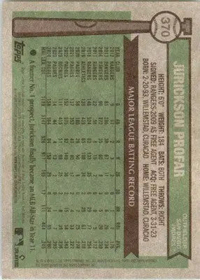 Jurickson Profar - 2025 Topps Heritage - #370 - Baseball - Baseball Card Single