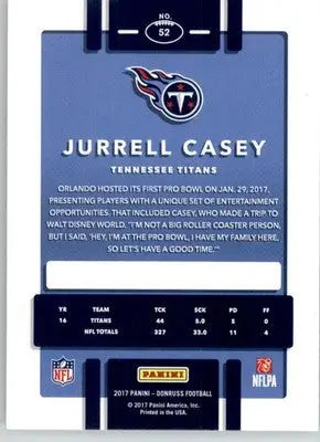 Jurrell Casey - 2017 Donruss - #52 - Football - Football Card Single