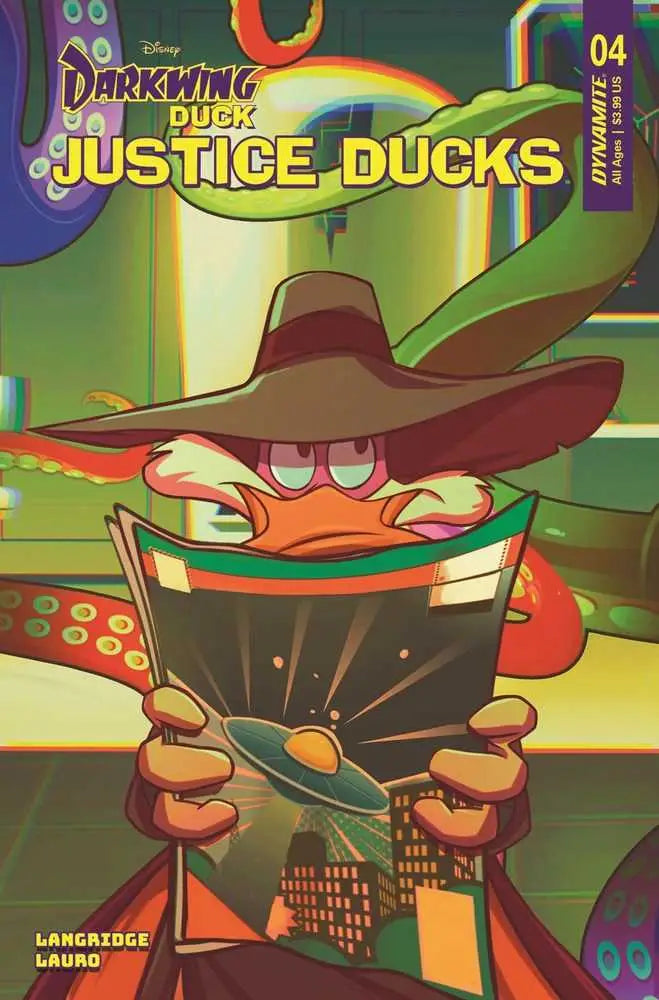 Justice Ducks cover featuring a duck in a wide-brimmed hat and dark coat for trading cards