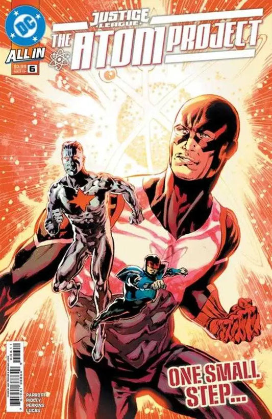 Justice League comic book Justice League The Atom Project #6 cover art by Mike Perkins