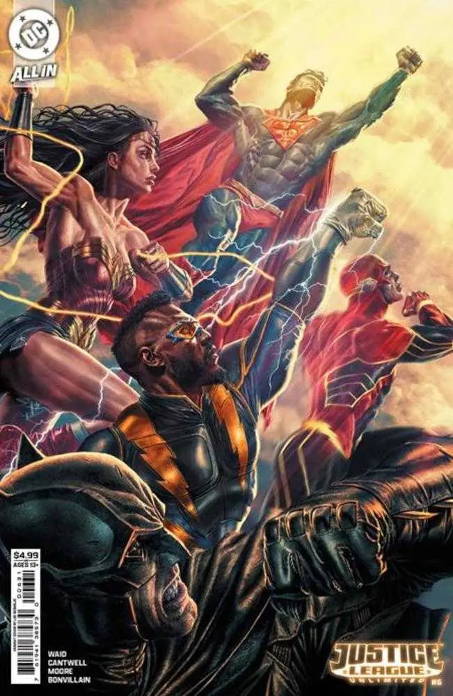Justice League Unlimited comic book cover by Lee Bermejo in Card Stock Variant edition