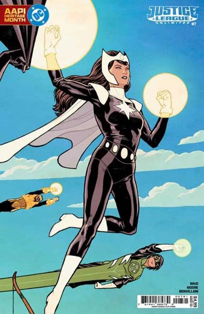 Justice League Unlimited comic book cover featuring Cliff Chiang AAPI Heritage Month art
