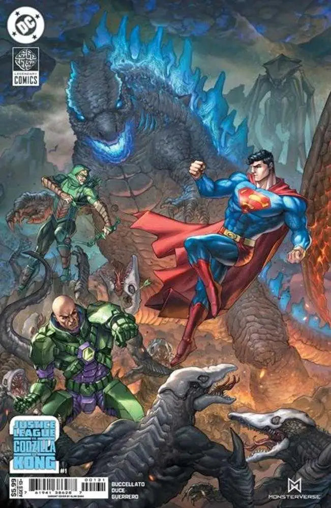 Justice League vs Godzilla vs Kong 2 Cover C Alan Quah legendary earth comic book cover