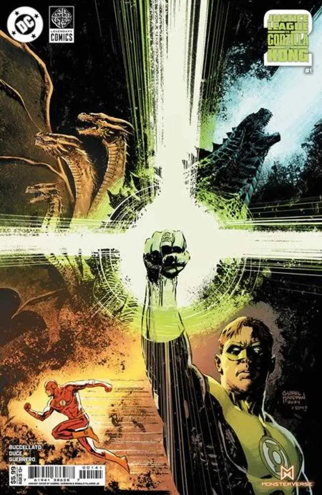 Justice League vs Godzilla vs Kong 2 comic cover featuring legendary Earth task force art