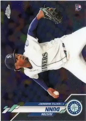 Justin Dunn Rookie 2020 Topps Chrome #136 Seattle Mariners - Baseball Card Single