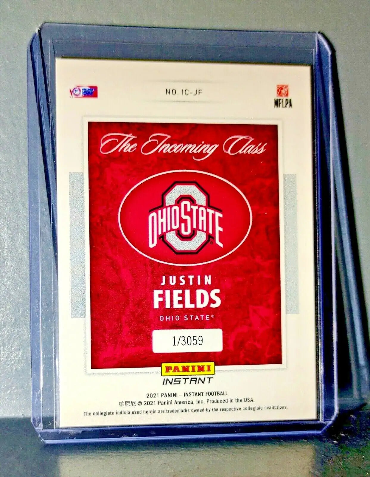 Justin Fields 2021 Panini NFL The Incoming Class Rookie Football Card 1/3059