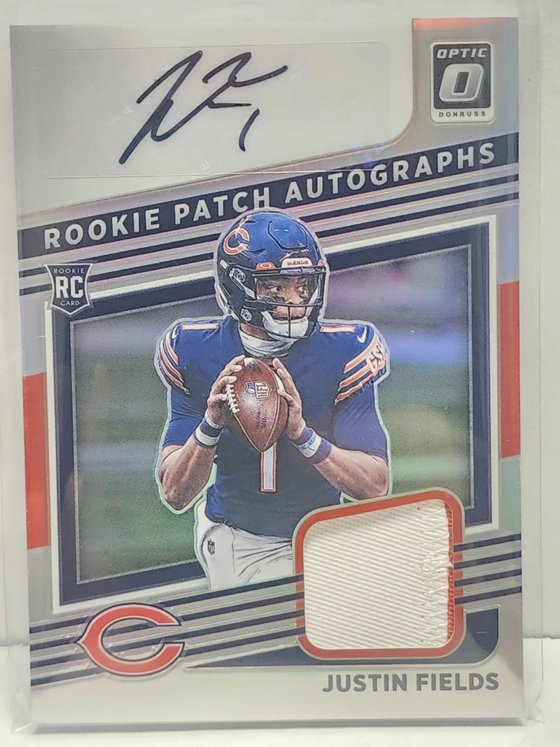 Justin Fields 2021 Panini Optic Rookie Patch Auto #1/25 - Football Card Single