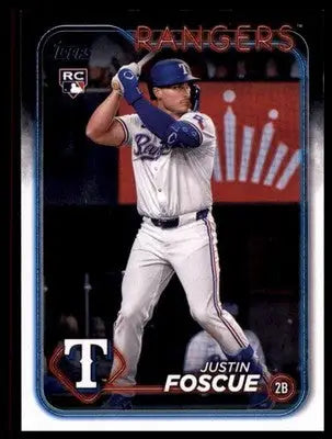 Justin Foscue Rookie 2024 Topps Update #US296 Texas Rangers