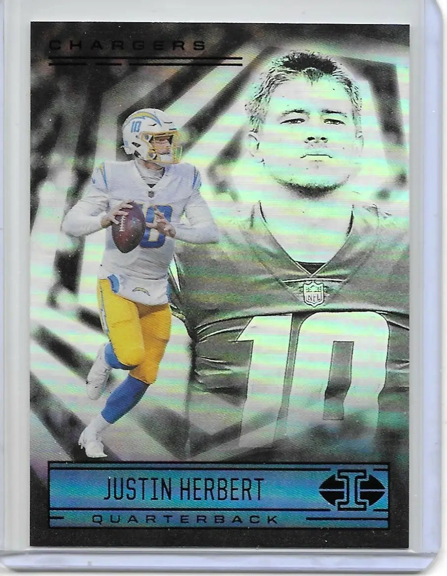 Justin Herbert 2021 Illusions Football Card #28 Chargers (512) - Football Card Single