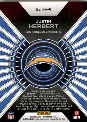 Justin Herbert - 2023 Panini Prizm - #H-4 - Hype Football - Football Card Single