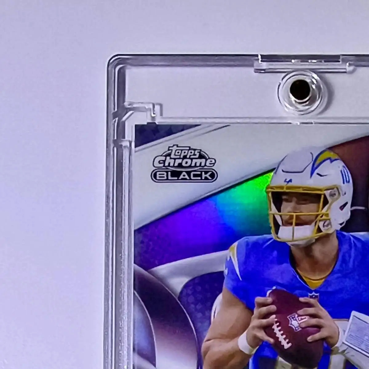 Justin Herbert 2025 NFL Topps Chrome Black #56 Silver Refractor Card 12/299 - Football Card Single