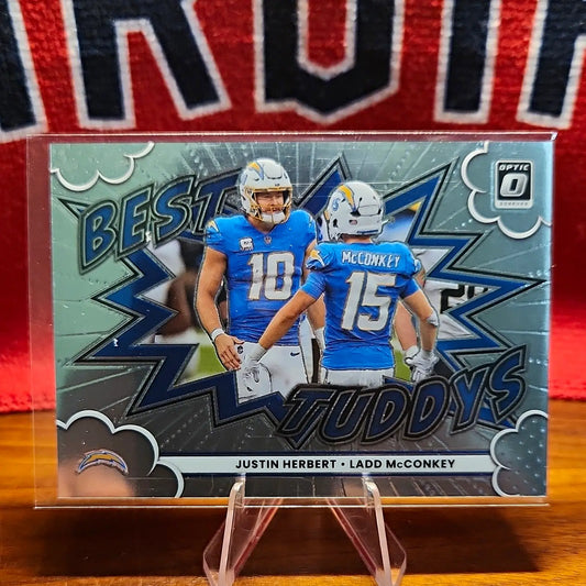 Justin Herbert Ladd McConkey 2025 Panini Donruss Optic Best Tuddys #16 - Football Card Single