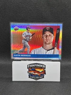 Justin Morneau 2025 Topps Chrome Platinum Anniversary Prism Refractor #375 Twins - Baseball Card Single