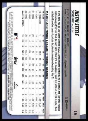 Justin Steele 2024 Topps Big League #19 Chicago Cubs - Baseball Card Single