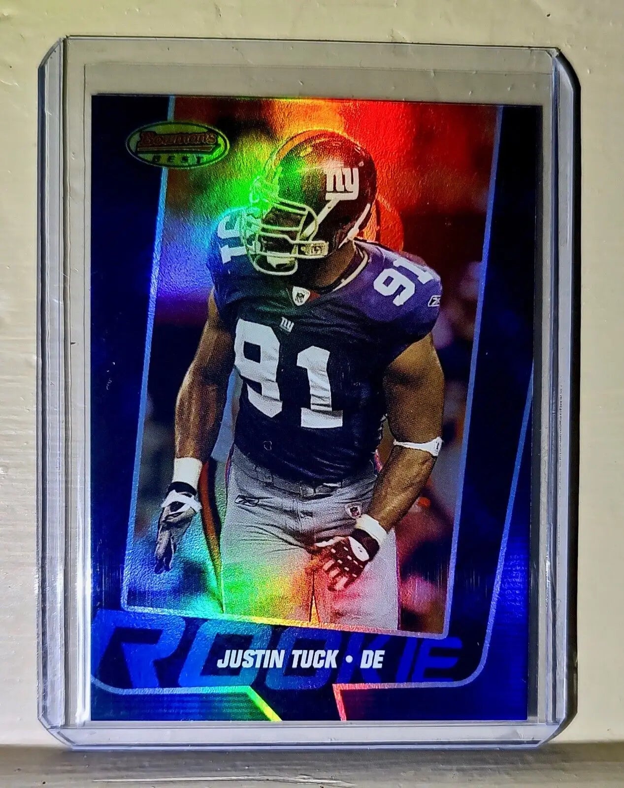 Justin Tuck 2005 Topps Bowman’s Best #98 NFL Card #962/1399 Giants - Football Card Single