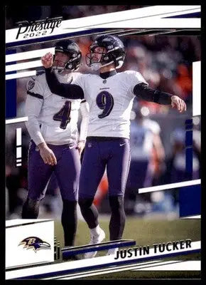 Justin Tucker 2022 Panini Prestige #27 Baltimore Ravens - Football Card Single