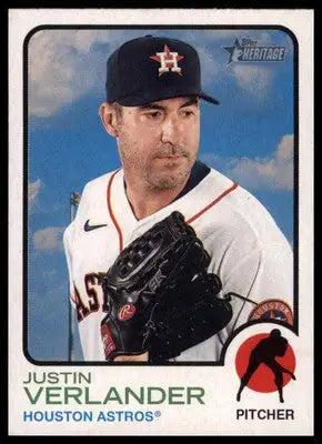 Justin Verlander 2022 Topps Heritage #105 Houston Astros - Baseball Card Single