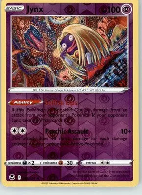 Jynx - Silver Tempest - 062/195 - Reverse Holo LP Pokemon - Pokémon Card Single