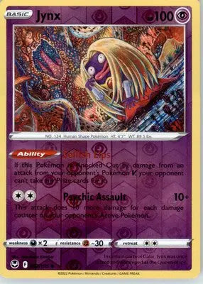 Jynx - SWSH12: Silver Tempest - Reverse Holo LP - #062/195 - Pokémon Card Single