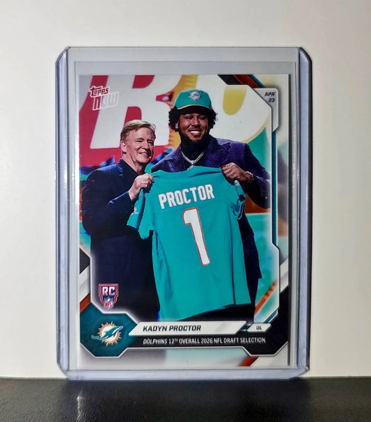 Kadyn Proctor Rookie 2026 Topps Now Draft Night #KPRO Card Miami Dolphins - Football Card Single