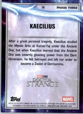Kaecilius - 2025 Topps Chrome Marvel Studios - #70 - Non_sport - Non-Sports Card Single