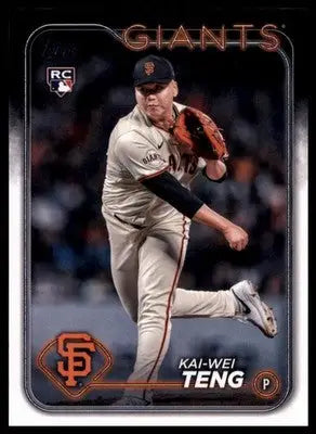Kai-Wei Teng Rookie 2024 Topps Update #US212 San Francisco Giants - Baseball Card Single