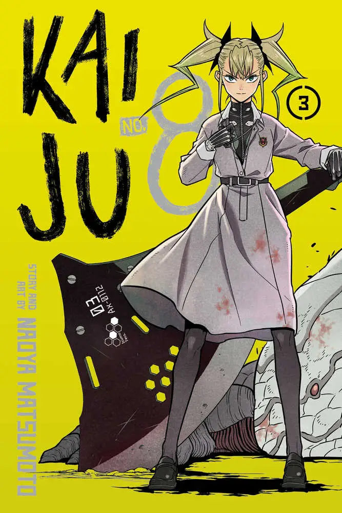 Kaiju No 8 Graphic Novel Volume 03 manga volume displayed on a shelf