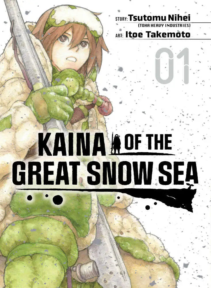 Manga cover art for Kaina Of The Great Snow Sea 1 showcasing the epic great snow sea theme